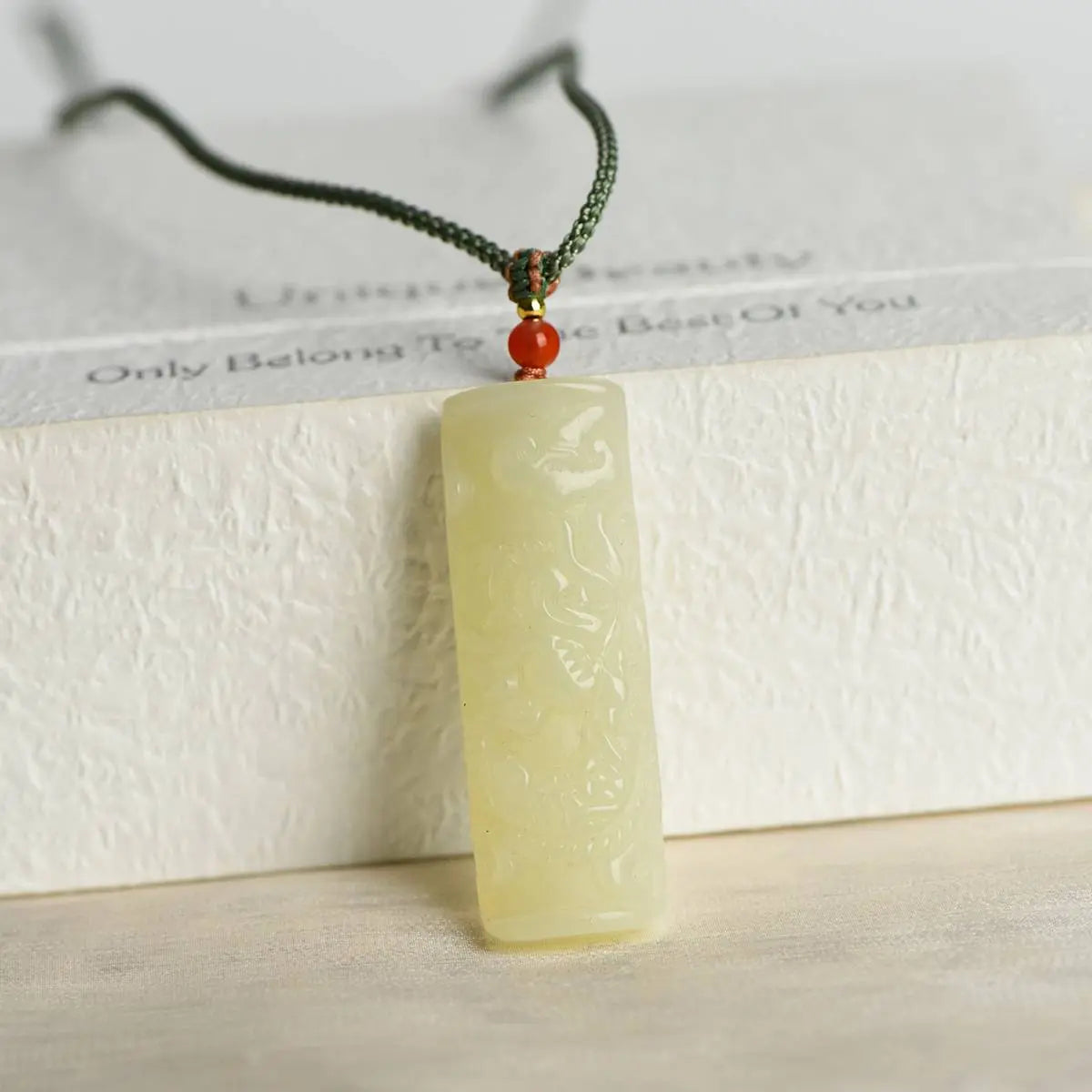 Laylao’s Pick · Hetian Jade Dragon Healing Pendant - Begonia L