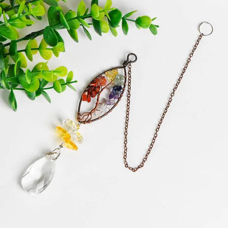 Tree of Life Crystal Chip Sun Catcher - Begonia L