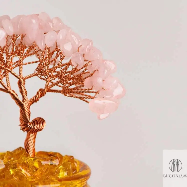 Crystal Gem Tree in Wealth Bowl (81 Stones) - Begonia L