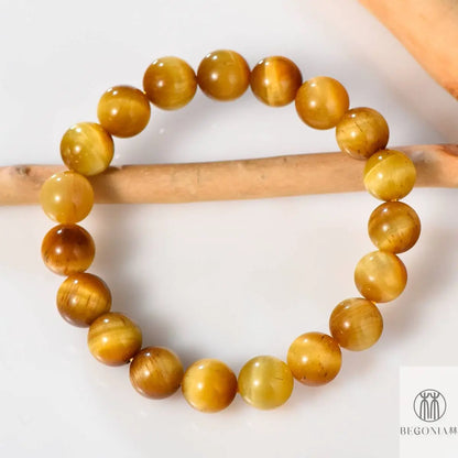 Golden Tiger's Eye Bracelet: Grounded Confidence for Everyday Power - Begonia L