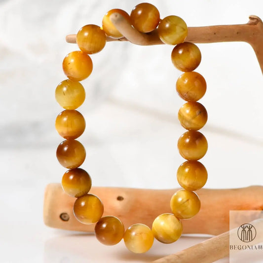 Golden Tiger's Eye Bracelet: Grounded Confidence for Everyday Power - Begonia L