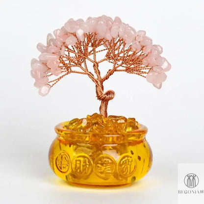 Crystal Gem Tree in Wealth Bowl (81 Stones) - Begonia L
